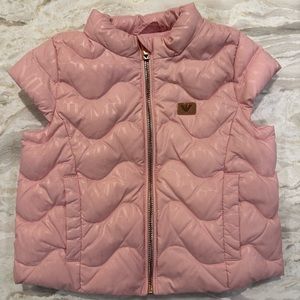 Emporio Armani Baby Girl Pink Puffer Vest - 18 M